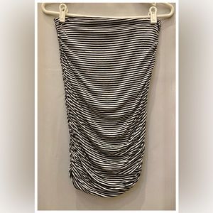 Max Studio, strapless top, navy/white, size small